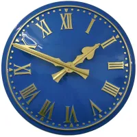 Wilmslow Outdoor Clock Service blue dial
